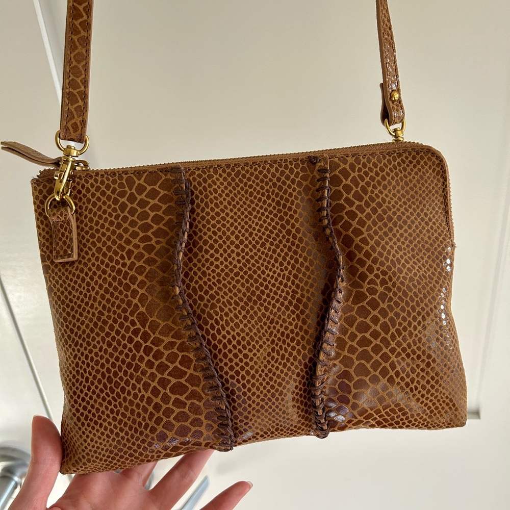 Sharif 1827 New York Brown Leather Crossbody Bag